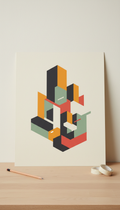 Urban Geometry modern digital print