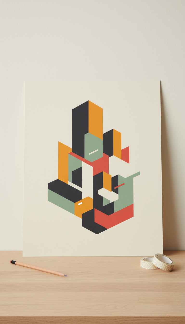 Urban Geometry modern digital print