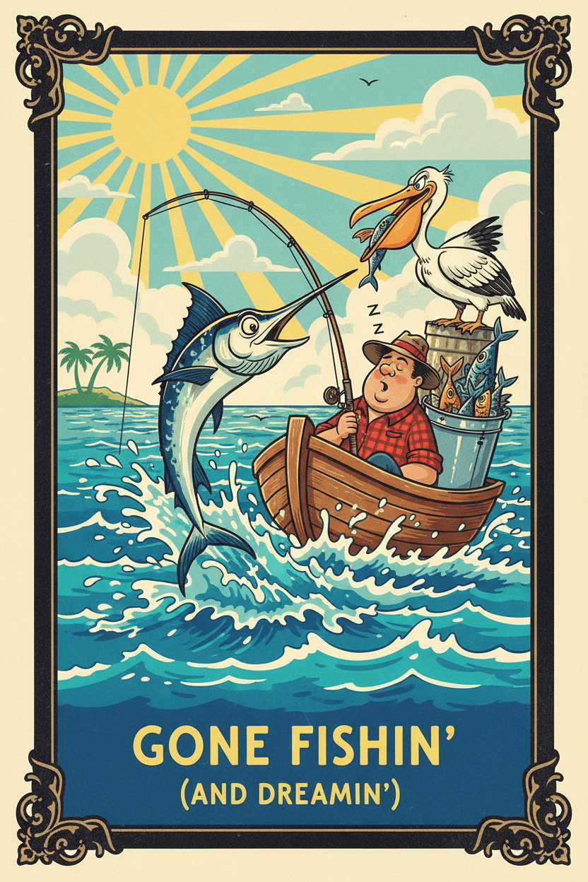Gone fishing