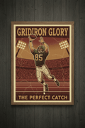 Vintage Football Print — Catching